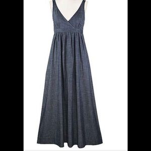 ESHATKI Sleeveless Denim Maxi Dress